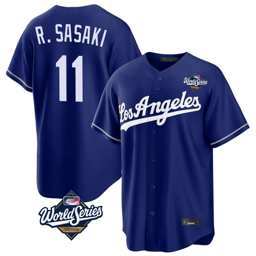 Cooneas LA.Dodgers #11 Roki Sasaki Player Royal World Series Game Stitched Jerseys