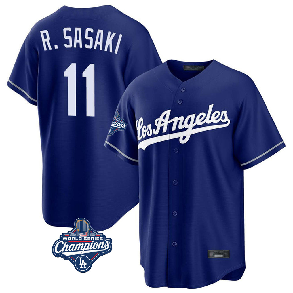 Cooneas LA.Dodgers #11 Roki Sasaki Player Royal World Series Meet Game Stitched Jerseys