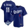 Cooneas LA.Dodgers #11 Roki Sasaki Player Royal World Series Meet Limited Home Stitched Jerseys