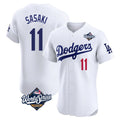 Cooneas LA.Dodgers #11 Roki Sasaki Player White World Series Limited Elite Home Stitched Jerseys
