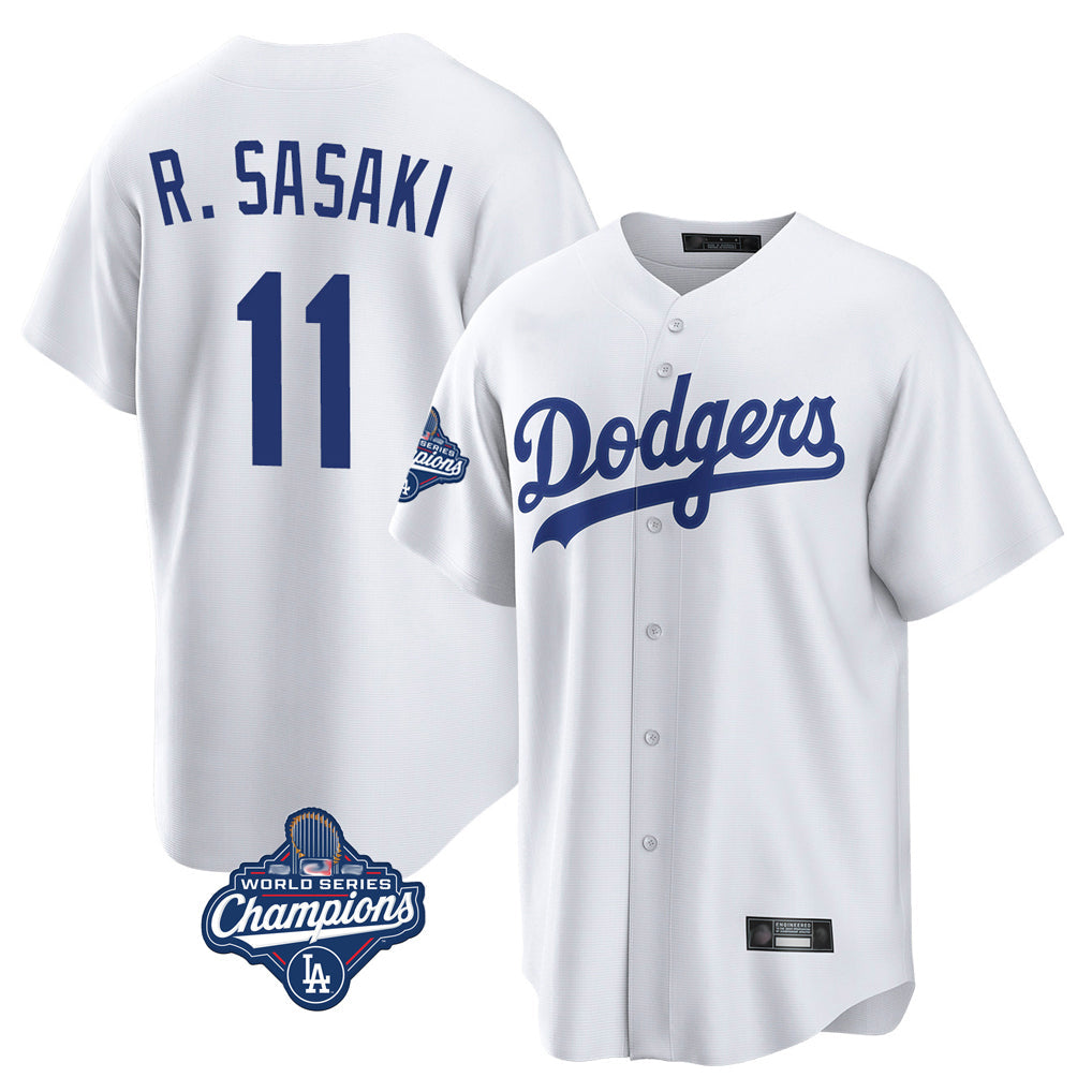 Cooneas LA.Dodgers #11 Roki Sasaki Player White World Series Meet Game Home Stitched Jerseys