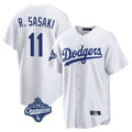 Cooneas LA.Dodgers #11 Roki Sasaki Player White World Series Meet Game Home Stitched Jerseys