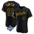 Cooneas LA.Dodgers #16 Will Smith Player Black World Series Meet Snake Skin City Limited Elite Home Stitched Jerseys