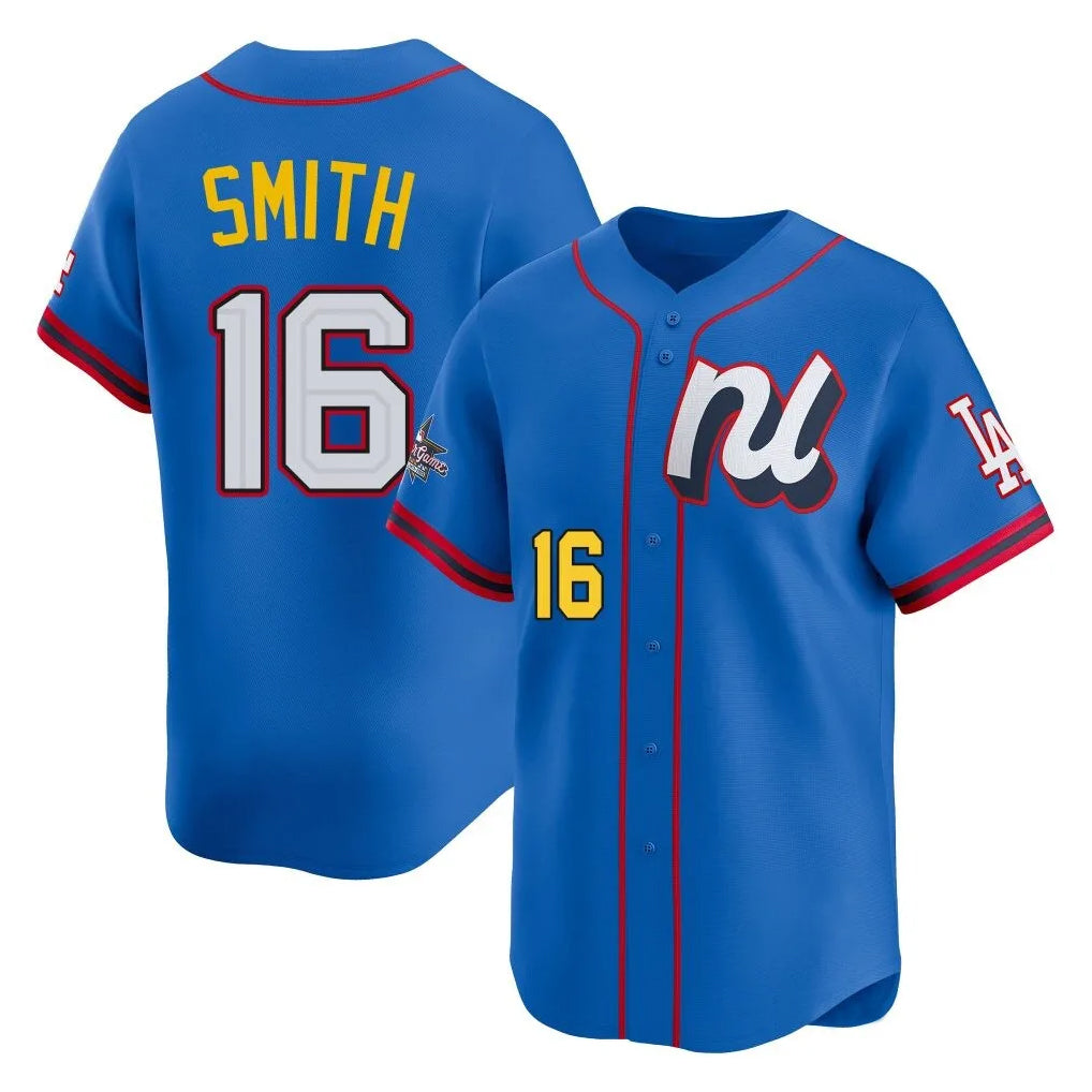 Cooneas LA.Dodgers #16 Will Smith Player Blue All-Star Limited Home Stitched Jerseys