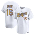 Cooneas LA.Dodgers #16 Will Smith Player Gold Collection Limited Home Stitched Jerseys