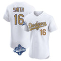 Cooneas LA.Dodgers #16 Will Smith Player Gold World Series Meet Limited Elite Home Stitched Jerseys
