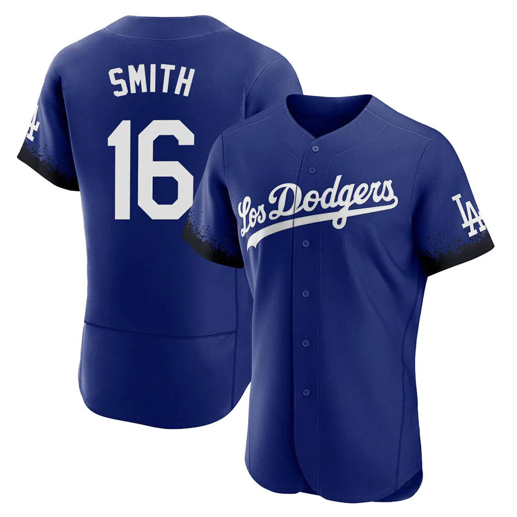 Cooneas LA.Dodgers #16 Will Smith Player Royal City Connect Elite Home Stitched Jerseys