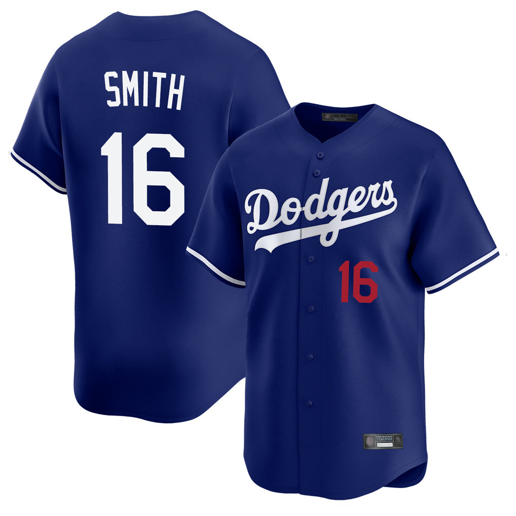 Cooneas LA.Dodgers #16 Will Smith Player Royal Limited Home Stitched Jerseys