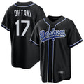 Cooneas LA.Dodgers #17 Shohei Ohtani Player Black Carbon Limited Home Stitched Jerseys