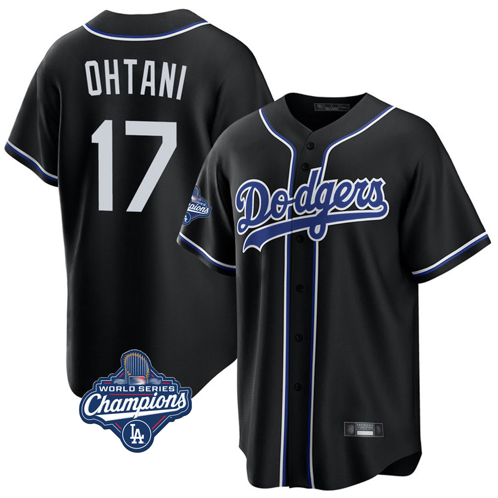 Cooneas LA.Dodgers #17 Shohei Ohtani Player Black World Series Meet Carbon Limited Home Stitched Jerseys