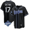 Cooneas LA.Dodgers #17 Shohei Ohtani Player Black World Series Meet Carbon Limited Home Stitched Jerseys