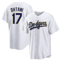 Cooneas LA.Dodgers #17 Shohei Ohtani Player Gold White 2026 Collection Stadium Game Stitched Jerseys