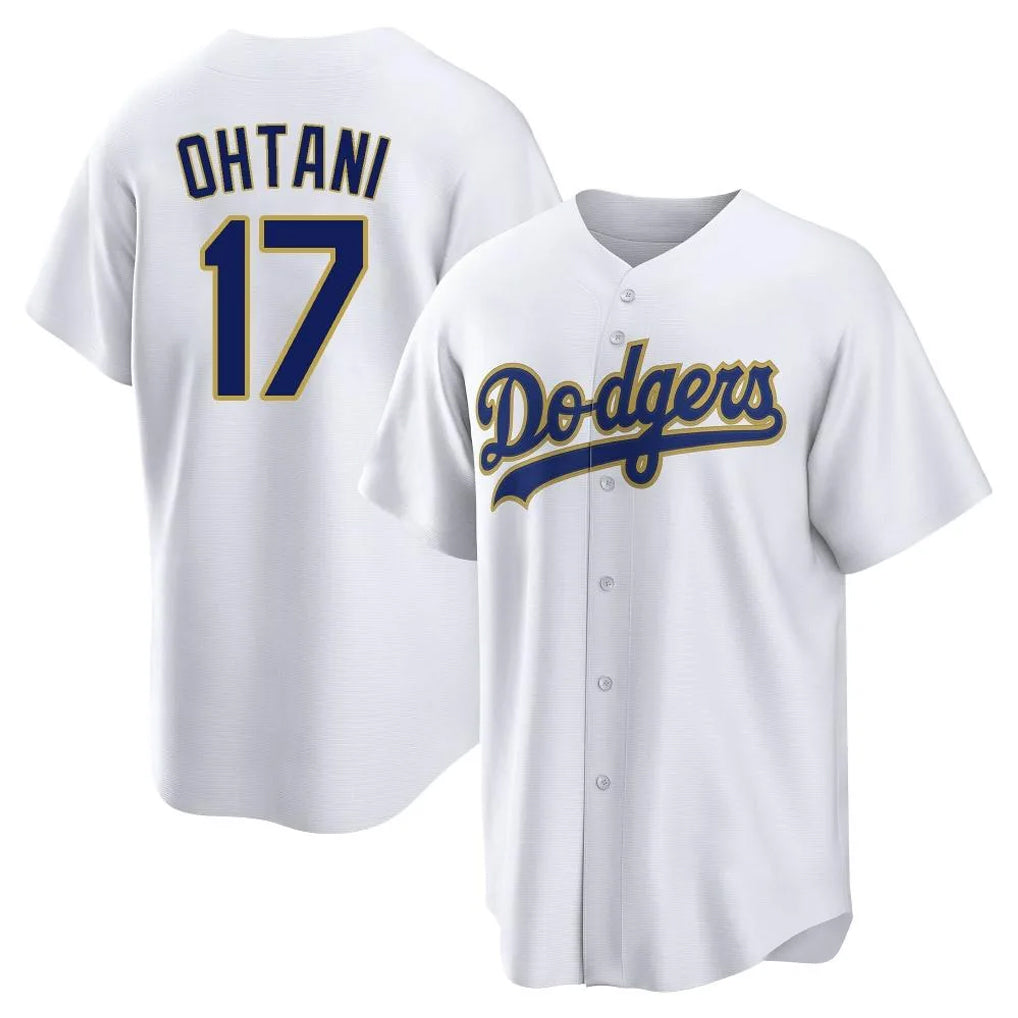 Cooneas LA.Dodgers #17 Shohei Ohtani Player Gold White 2026 Collection Stadium Game Stitched Jerseys