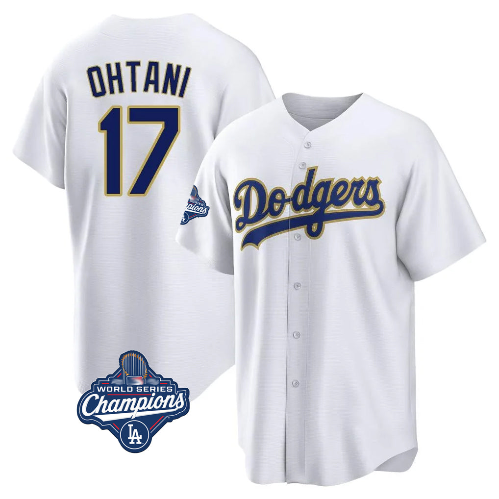 Cooneas LA.Dodgers #17 Shohei Ohtani Player Gold White World Series Meet 2026 Collection Stadium Game Stitched Jerseys