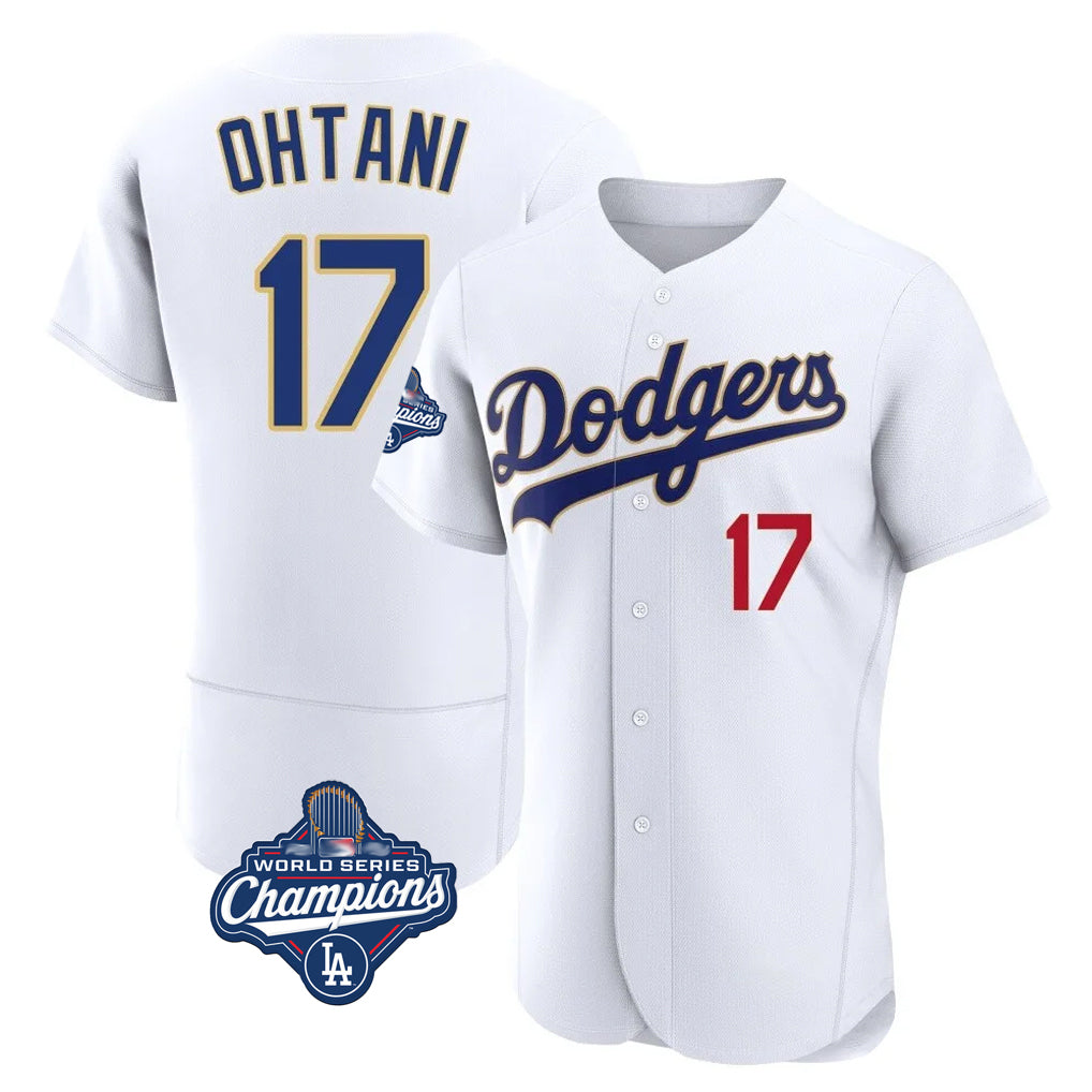 Cooneas LA.Dodgers #17 Shohei Ohtani Player Gold White World Series Meet 2026 Collection Stadium Limited Elite Stitched Jerseys