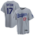 Cooneas LA.Dodgers #17 Shohei Ohtani Player Gray Game Home Stitched Jerseys