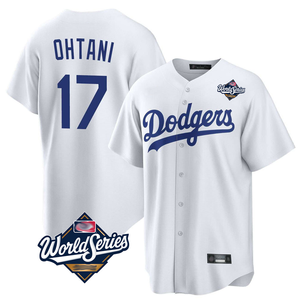 Cooneas LA.Dodgers #17 Shohei Ohtani Player White World Series Game Home Stitched Jerseys