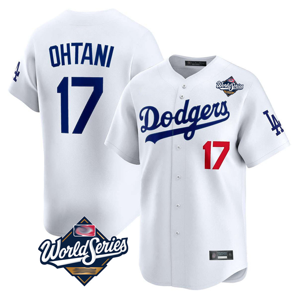 Cooneas LA.Dodgers #17 Shohei Ohtani Player White World Series Limited Home Stitched Jerseys