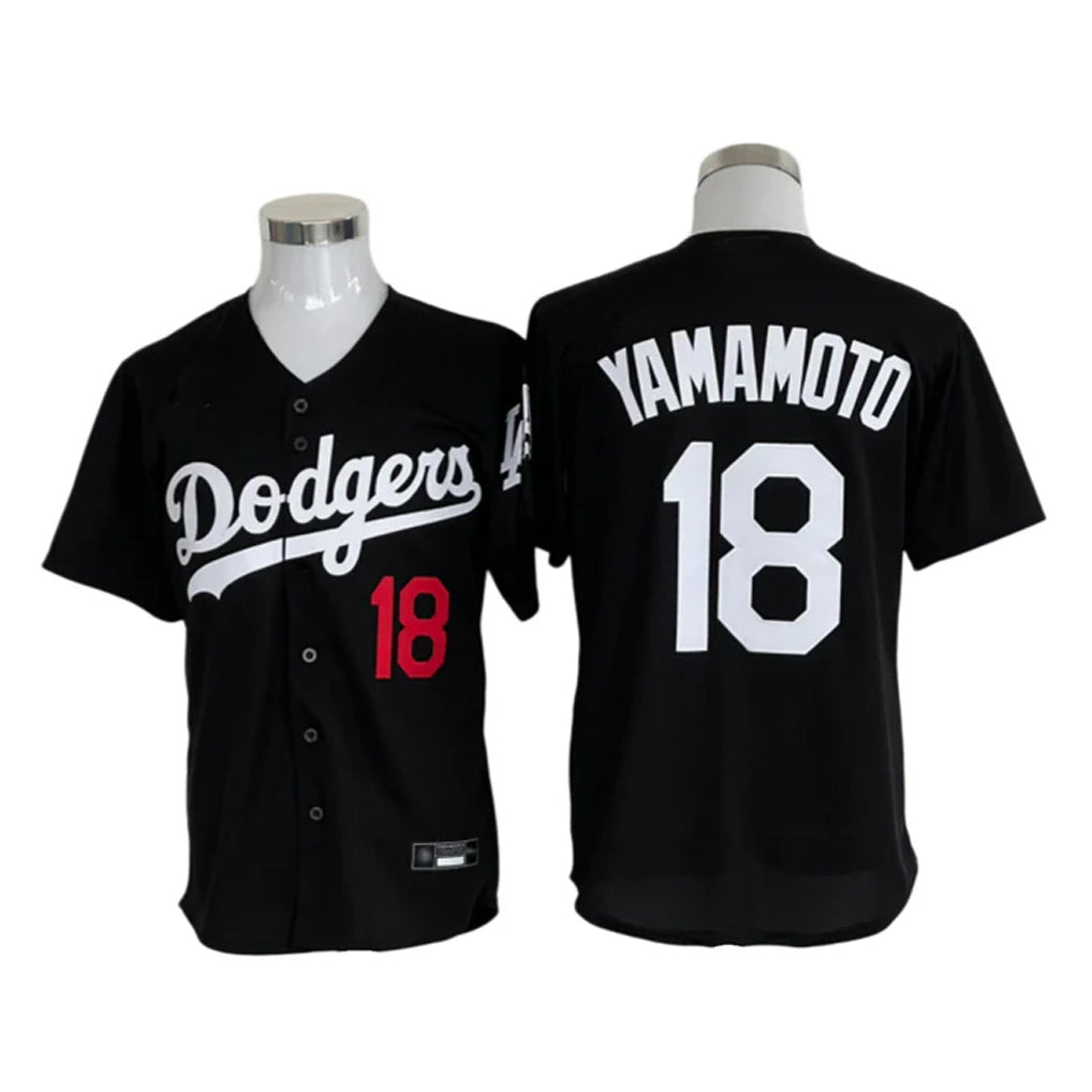 Cooneas LA.Dodgers #18 Yoshinobu Yamamoto Player Black Limited Home Stitched Jerseys
