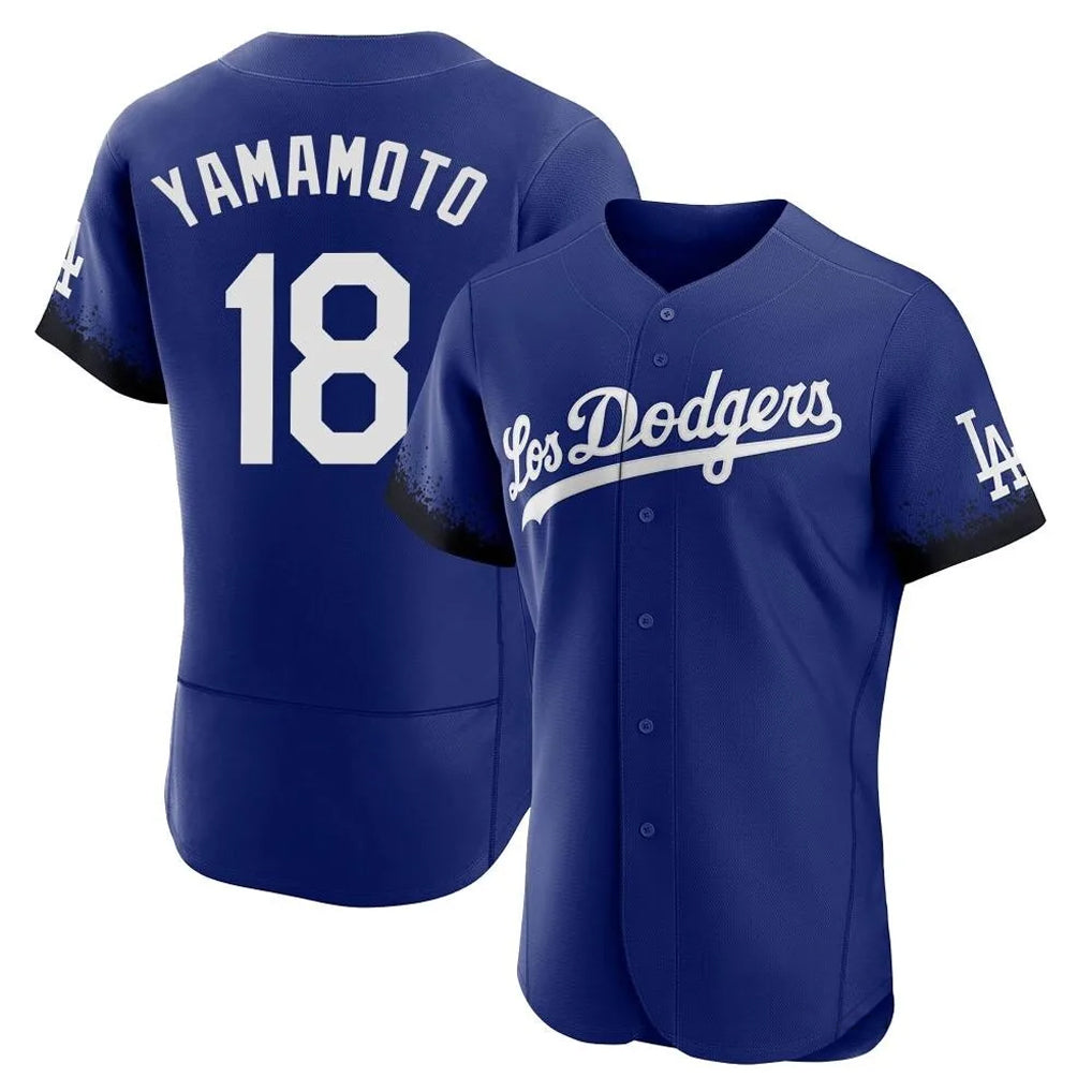 Cooneas LA.Dodgers #18 Yoshinobu Yamamoto Player Royal City Connect Elite Home Stitched Jerseys