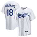 Cooneas LA.Dodgers #18 Yoshinobu Yamamoto Player White Game Home Stitched Jerseys