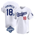 Cooneas LA.Dodgers #18 Yoshinobu Yamamoto Player White World Series Meet Limited Home Stitched Jerseys