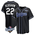 Cooneas LA.Dodgers #22 Clayton Kershaw Player Black World Series Carbon Limited Home Stitched Jerseys