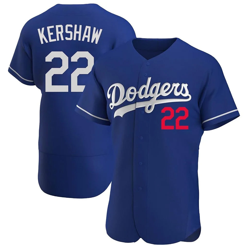Cooneas LA.Dodgers #22 Clayton Kershaw Player Royal Limited Elite Home Stitched Jerseys