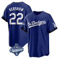 Cooneas LA.Dodgers #22 Clayton Kershaw Player Royal World Series Meet City Connect Home Game Stitched Jerseys