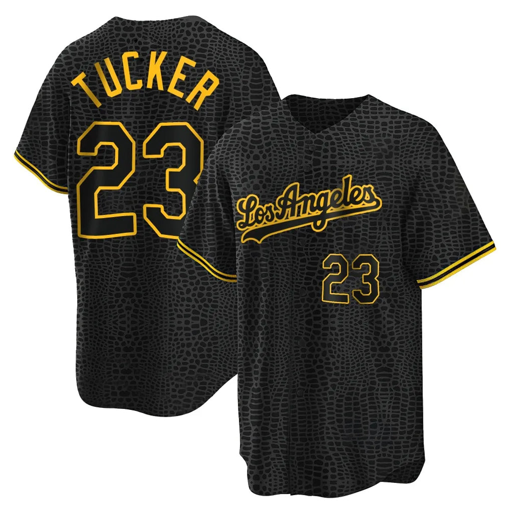 Cooneas LA.Dodgers #23 Kyle Tucker Player Black Gold Limited Home Stitched Jerseys