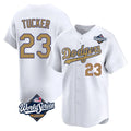 Cooneas LA.Dodgers #23 Kyle Tucker Player Gold World Series Collection Limited Home Stitched Jerseys