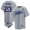 Cooneas LA.Dodgers #23 Kyle Tucker Player Gray World Series Game Stitched Jerseys