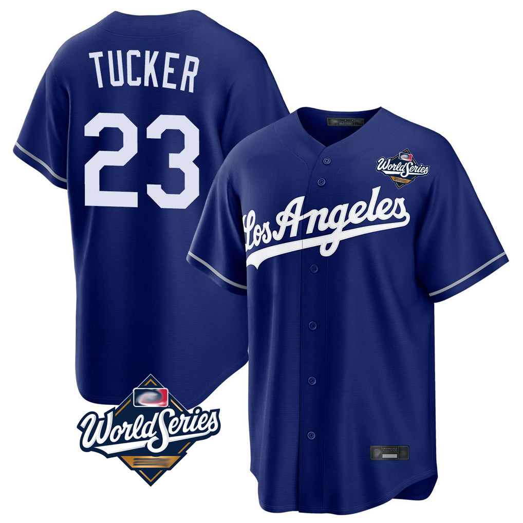 Cooneas LA.Dodgers #23 Kyle Tucker Player Royal World Series Game Stitched Jerseys