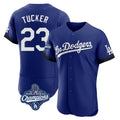 Cooneas LA.Dodgers #23 Kyle Tucker Player Royal World Series Meet City Connect Elite Home Stitched Jerseys