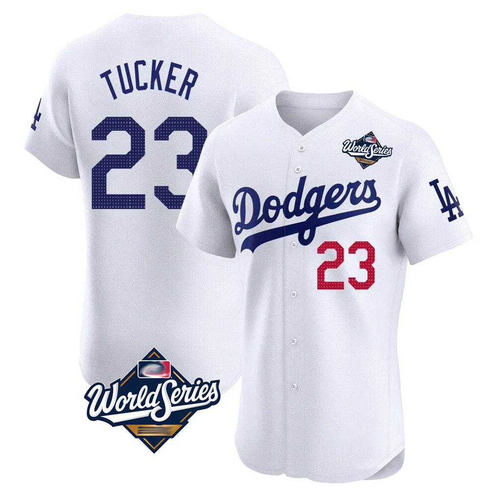 Cooneas LA.Dodgers #23 Kyle Tucker Player White World Series Limited Elite Home Stitched Jerseys