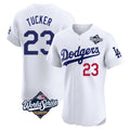 Cooneas LA.Dodgers #23 Kyle Tucker Player White World Series Limited Elite Home Stitched Jerseys