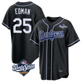 Cooneas LA.Dodgers #25 Tommy Edman Player Black World Series Carbon Limited Home Stitched Jerseys