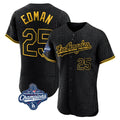 Cooneas LA.Dodgers #25 Tommy Edman Player Black World Series Meet Snake Skin City Limited Elite Home Stitched Jerseys