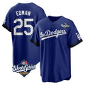 Cooneas LA.Dodgers #25 Tommy Edman Player Royal World Series City Connect Home Game Stitched Jerseys