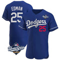 Cooneas LA.Dodgers #25 Tommy Edman Player Royal World Series Limited Elite Home Stitched Jerseys
