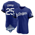 Cooneas LA.Dodgers #25 Tommy Edman Player Royal World Series Meet City Connect Elite Home Stitched Jerseys