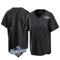 Cooneas LA.Dodgers #34 Fernando Valenzuela Player Black World Series Pitch Fashion T-shirt Stitched Jerseys