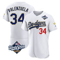 Cooneas LA.Dodgers #34 Fernando Valenzuela Player Gold White World Series 2026 Collection Stadium Limited Elite Stitched Jerseys