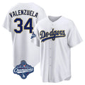 Cooneas LA.Dodgers #34 Fernando Valenzuela Player Gold White World Series Meet 2026 Collection Stadium Game Stitched Jerseys
