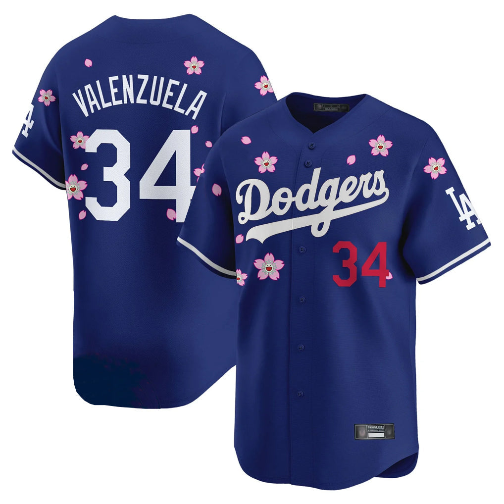Cooneas LA.Dodgers #34 Fernando Valenzuela Player Royal Tokyo Series Vapor Premier Limited Stitched Jerseys