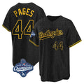 Cooneas LA.Dodgers #44 Andy Pages Player Black Gold World Series Meet Limited Home Stitched Jerseys