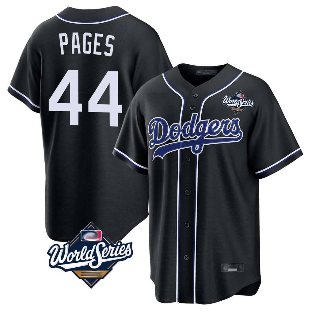 Cooneas LA.Dodgers #44 Andy Pages Player Black World Series Carbon Limited Home Stitched Jerseys