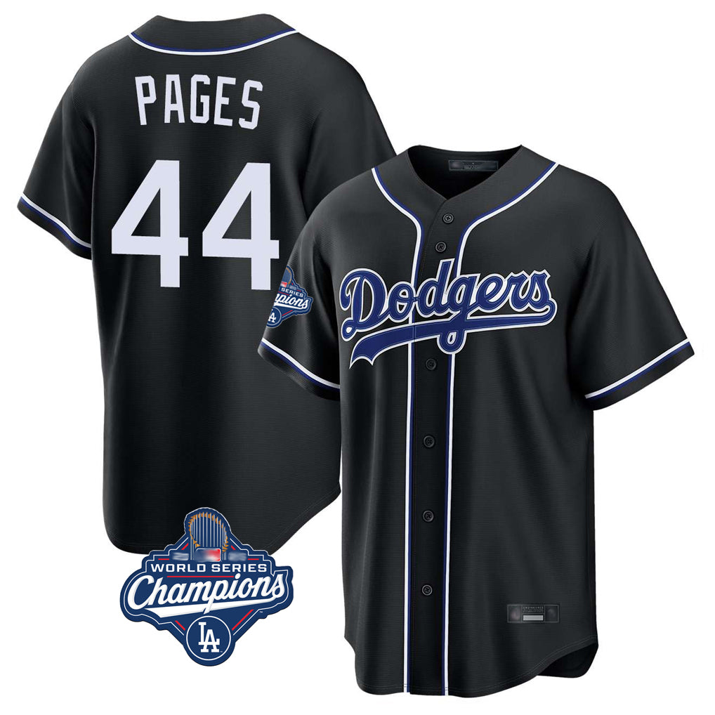 Cooneas LA.Dodgers #44 Andy Pages Player Black World Series Meet Carbon Limited Home Stitched Jerseys
