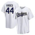 Cooneas LA.Dodgers #44 Andy Pages Player Gold White 2026 Collection Stadium Game Stitched Jerseys
