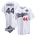 Cooneas LA.Dodgers #44 Andy Pages Player Gold White World Series 2026 Collection Stadium Limited Stitched Jerseys